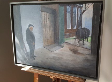 Schilderij Thies Dijkhuis levert 1525 euro op voor Hunzezone Promotie Noord